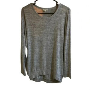 Aritzia Wilfred Free Heather Gray Tunic Long Sleeve Top Size XS